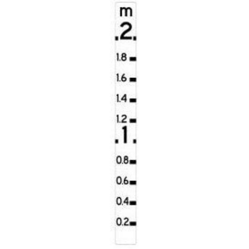 WORKWEAR, SAFETY & CORPORATE CLOTHING SPECIALISTS Flood Depth Indicator (0 - 2m) - Aluminium, Class 1 Reflective