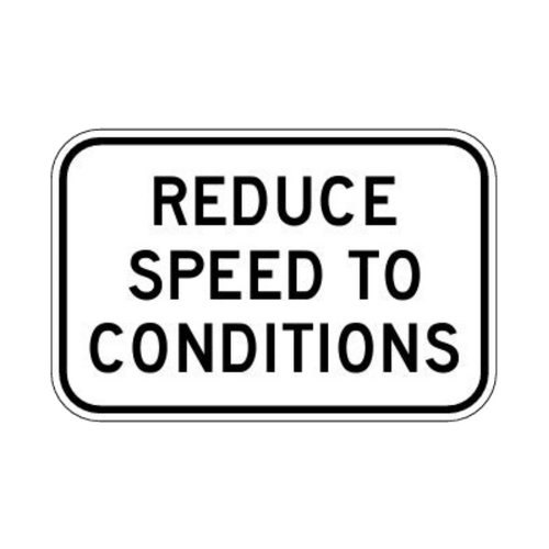 WORKWEAR, SAFETY & CORPORATE CLOTHING SPECIALISTS Reduce Speed To Conditions - Aluminium, Class 1 Reflective