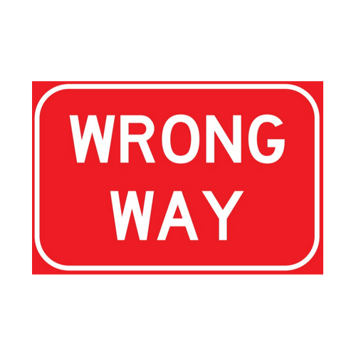 WORKWEAR, SAFETY & CORPORATE CLOTHING SPECIALISTS Wrong Way - Aluminium, Class 1 Reflective