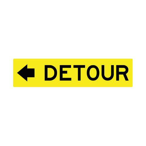 WORKWEAR, SAFETY & CORPORATE CLOTHING SPECIALISTS Detour (Left Arrow) - Corflute Class 1 Reflective
