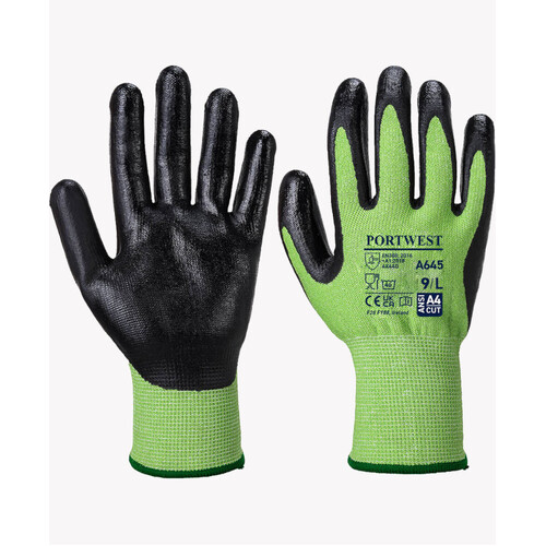 WORKWEAR, SAFETY & CORPORATE CLOTHING SPECIALISTS Green Cut Nitrile Foam Glove