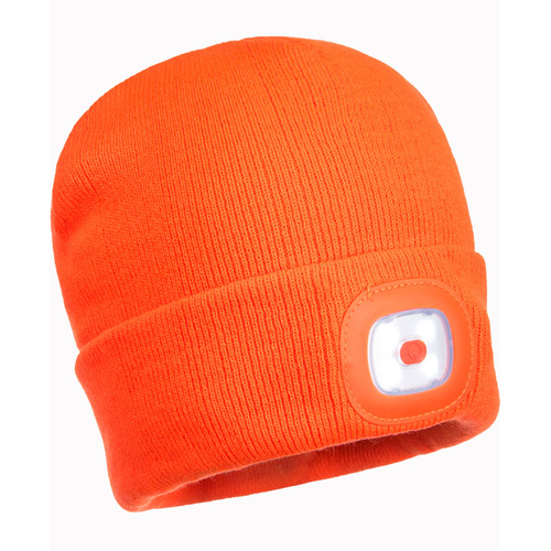 WORKWEAR, SAFETY & CORPORATE CLOTHING SPECIALISTS Rechargeable Twin LED Beanie