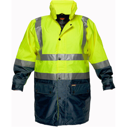 WORKWEAR, SAFETY & CORPORATE CLOTHING SPECIALISTS - Fleece Lined Rain Jacket with Tape (Old HV208)