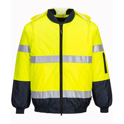 WORKWEAR, SAFETY & CORPORATE CLOTHING SPECIALISTS - Hi Vis Bomber Jacket with Tape (Old HV504)