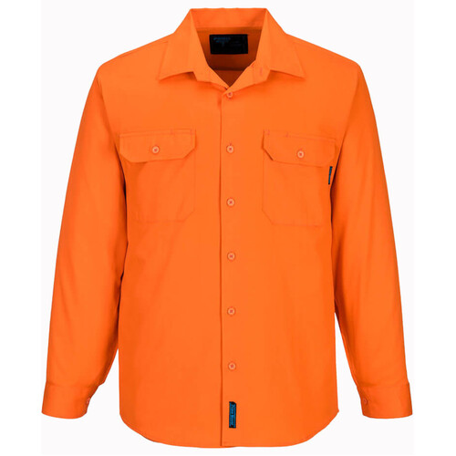 WORKWEAR, SAFETY & CORPORATE CLOTHING SPECIALISTS Hi-Vis Regular Weight Long Sleeve Shirt (Old WW988)