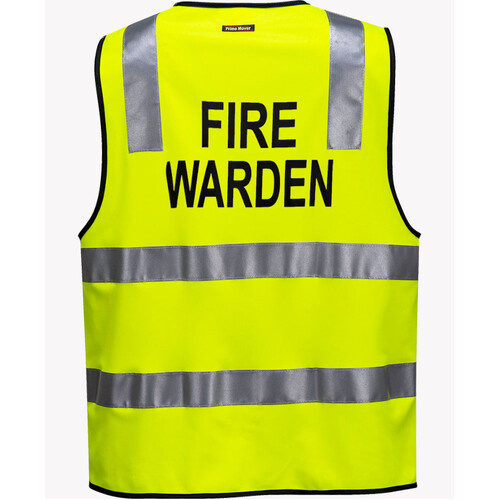 WORKWEAR, SAFETY & CORPORATE CLOTHING SPECIALISTS - Day/Night Safety Vest with Tape - FIRE WARDEN (Old HV102Z-FW)