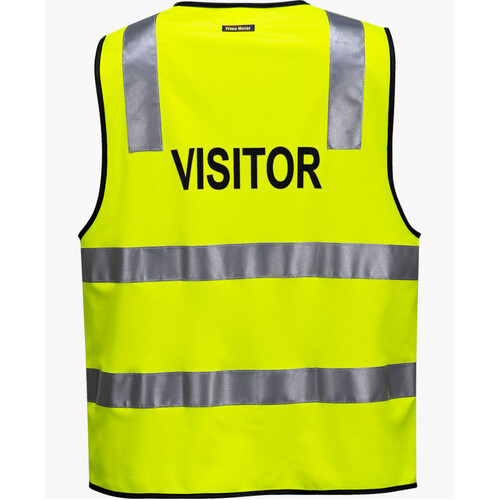 WORKWEAR, SAFETY & CORPORATE CLOTHING SPECIALISTS - Day/Night Safety Vest with Tape - VISITOR (Old HV102Z-V)