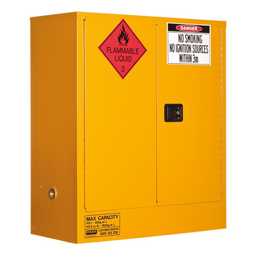 WORKWEAR, SAFETY & CORPORATE CLOTHING SPECIALISTS - PRATT FLAMMABLE CABINET 160LTR 2 DOOR, 2 SHELF