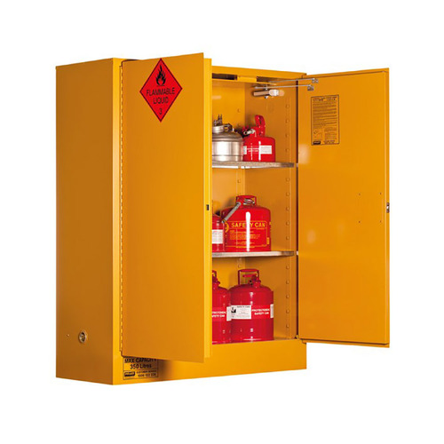 WORKWEAR, SAFETY & CORPORATE CLOTHING SPECIALISTS - PRATT FLAMMABLE CABINET 350LTR 2 DOOR, 3 SHELF