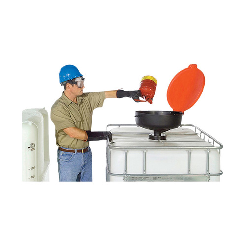 WORKWEAR, SAFETY & CORPORATE CLOTHING SPECIALISTS - DISCONTINUED - PRATT BURP FREE FUNNEL WITH WITH LARGE LOCKABLE LID