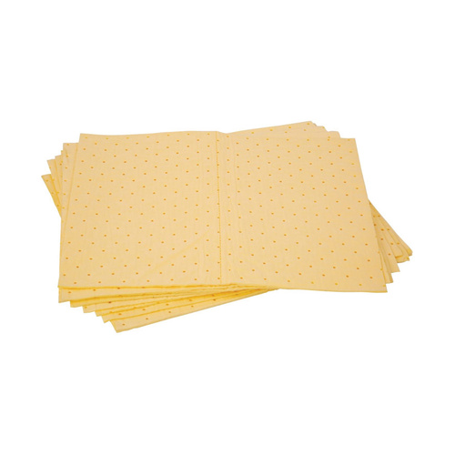 WORKWEAR, SAFETY & CORPORATE CLOTHING SPECIALISTS Yellow Hazchem Absorbent Pad - 300gsm PK/10