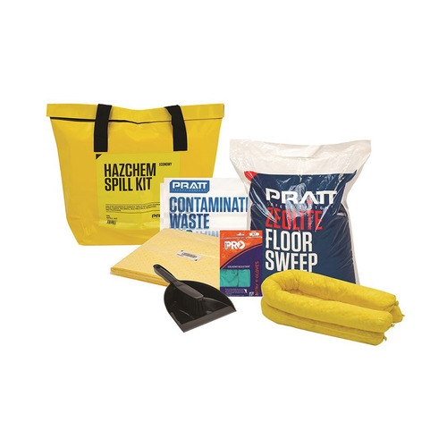 WORKWEAR, SAFETY & CORPORATE CLOTHING SPECIALISTS - PRATT ECONOMY 50LTR  HAZCHEM SPILL KIT- YELLOW BAG