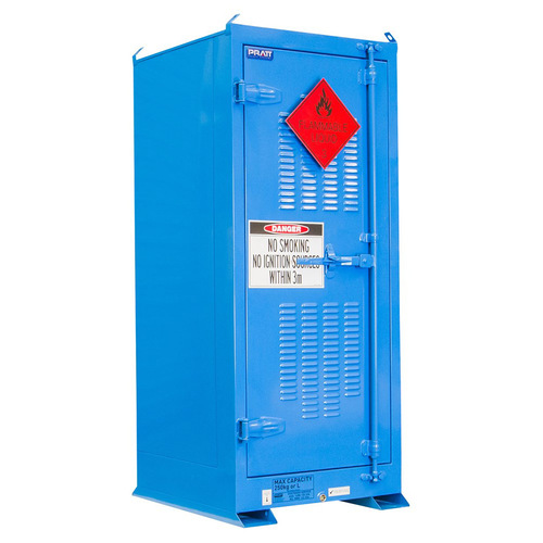 WORKWEAR, SAFETY & CORPORATE CLOTHING SPECIALISTS DANGEROUS GOODS OUTDOOR STORAGE CABINET:250L - 1 DOOR - 3 SHELVES
