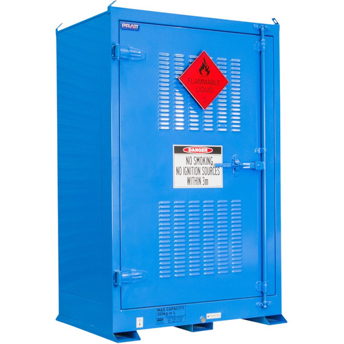 WORKWEAR, SAFETY & CORPORATE CLOTHING SPECIALISTS DANGEROUS GOODS OUTDOOR STORAGE CABINET:350L - 1 DOOR - 3 SHELVES