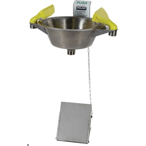 WORKWEAR, SAFETY & CORPORATE CLOTHING SPECIALISTS WALL MOUNTED EYE & FACE WASH, WITH BOWL & FOOT TREADLE
