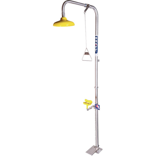 WORKWEAR, SAFETY & CORPORATE CLOTHING SPECIALISTS COMBINATION SHOWER WITH EYE & FACE WASH - NO BOWL WITH FOOT TREADLE