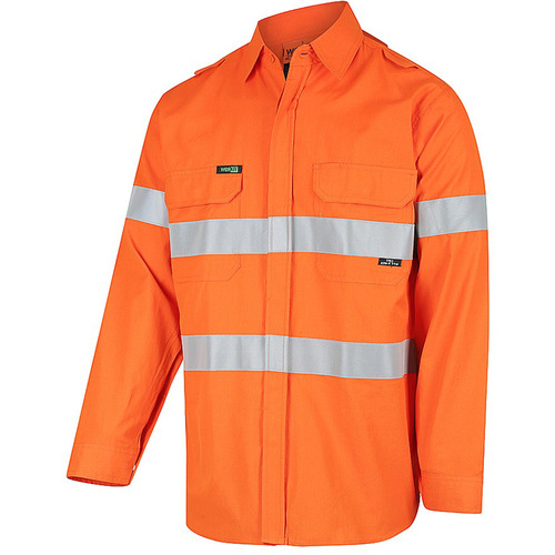 WORKWEAR, SAFETY & CORPORATE CLOTHING SPECIALISTS FLAREX PPE1 FR Inherent 155gsm Lightweight Taped Shirt