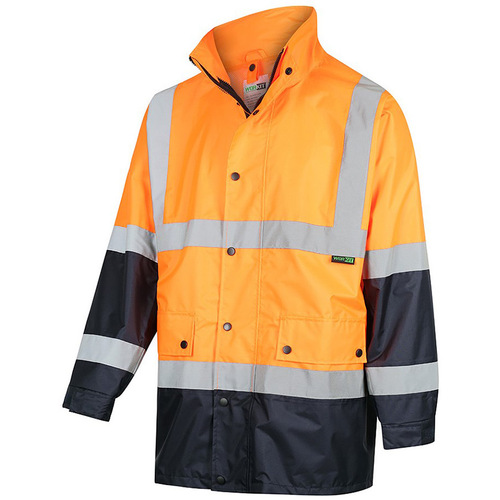 WORKWEAR, SAFETY & CORPORATE CLOTHING SPECIALISTS - Hi-Vis 2 Tone Waterproof Taped Rain Jacket