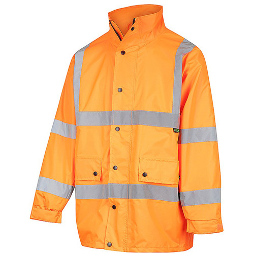 WORKWEAR, SAFETY & CORPORATE CLOTHING SPECIALISTS - Hi-Vis 2 Tone Waterproof X-Back Rail Taped Rain Jacket