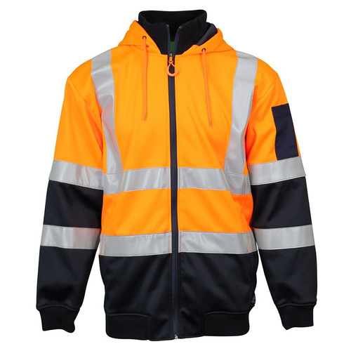 WORKWEAR, SAFETY & CORPORATE CLOTHING SPECIALISTS - Hi-Vis 2 Tone Full Zip Tech Fleece Taped Hoodie