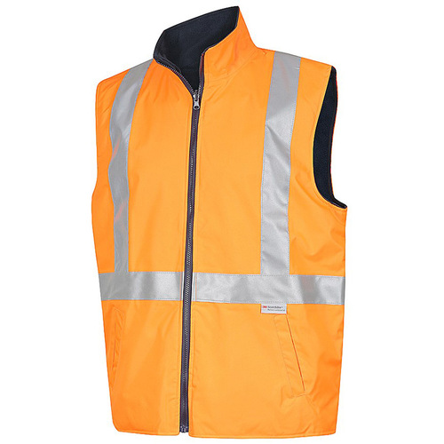 WORKWEAR, SAFETY & CORPORATE CLOTHING SPECIALISTS - Hi Vis Reversible Vest with Reflective Tape