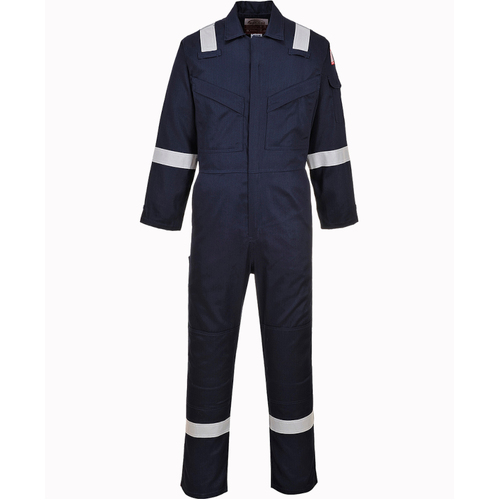 WORKWEAR, SAFETY & CORPORATE CLOTHING SPECIALISTS - FR21 - Flame Resistant Super Light Weight Anti-Static Coverall 210g