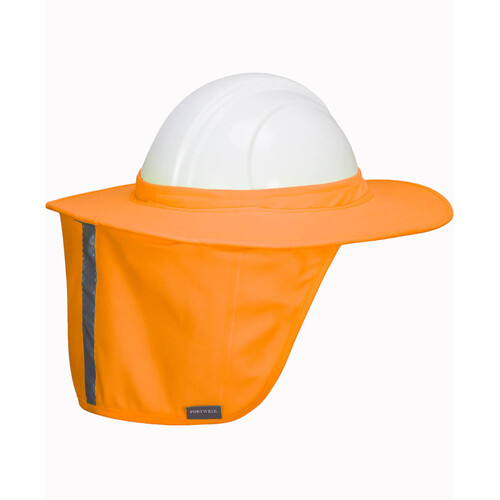WORKWEAR, SAFETY & CORPORATE CLOTHING SPECIALISTS Hi-Vis Hard Hat Brim with Neck Shade