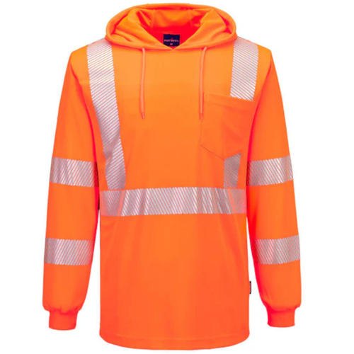 WORKWEAR, SAFETY & CORPORATE CLOTHING SPECIALISTS Hi-Vis Lightweight Hooded T-Shirt L/S