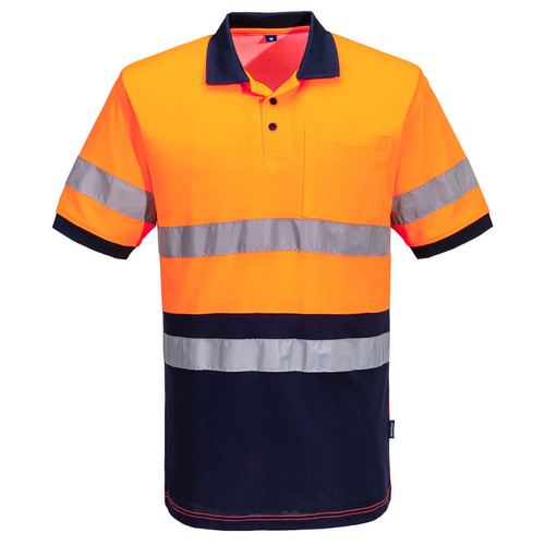 WORKWEAR, SAFETY & CORPORATE CLOTHING SPECIALISTS Hi-vis Class D/N Contrast Polo Shirt S/S