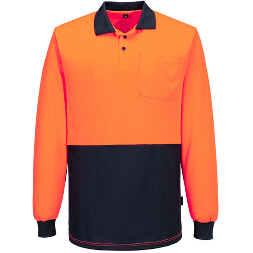 WORKWEAR, SAFETY & CORPORATE CLOTHING SPECIALISTS - Hi-Vis Contrast Class D Polo Shirt L/S
