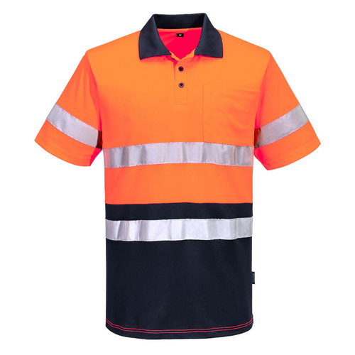 WORKWEAR, SAFETY & CORPORATE CLOTHING SPECIALISTS - Hi-Vis Contrast Class D/N Polo Shirt S/S
