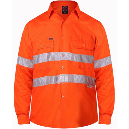 WORKWEAR, SAFETY & CORPORATE CLOTHING SPECIALISTS - Vented Shirt L/S 3M Tape