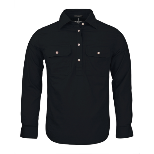 WORKWEAR, SAFETY & CORPORATE CLOTHING SPECIALISTS Pilbara Children's Closed Front L/S Shirt