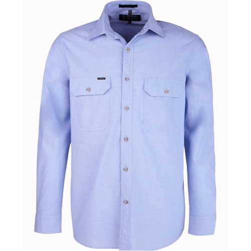 WORKWEAR, SAFETY & CORPORATE CLOTHING SPECIALISTS - Pilbara Mens Shirt Long Sleeve Chambray