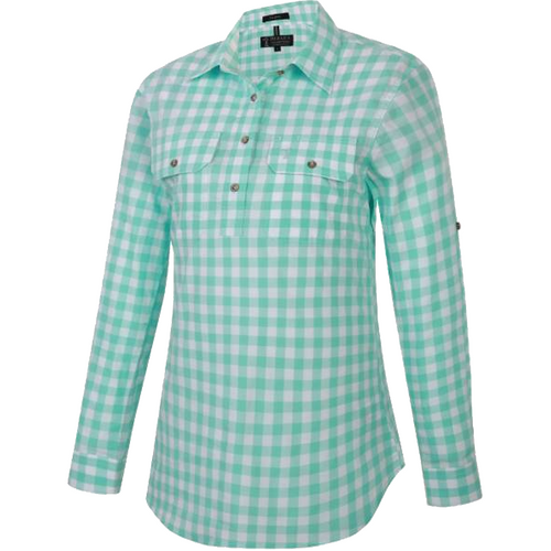 WORKWEAR, SAFETY & CORPORATE CLOTHING SPECIALISTS Pilbara Women's Y/D Check C/F L/S Shirt