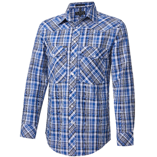 WORKWEAR, SAFETY & CORPORATE CLOTHING SPECIALISTS - Pilbara Western Men's Snap Button L/S Shirt