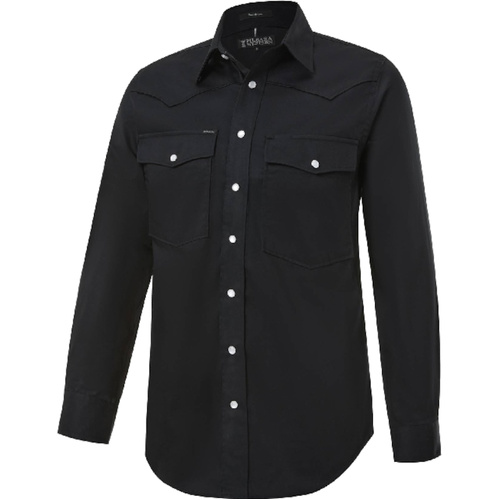 WORKWEAR, SAFETY & CORPORATE CLOTHING SPECIALISTS Pilbara Western Men's Snap Button L/S Shirt