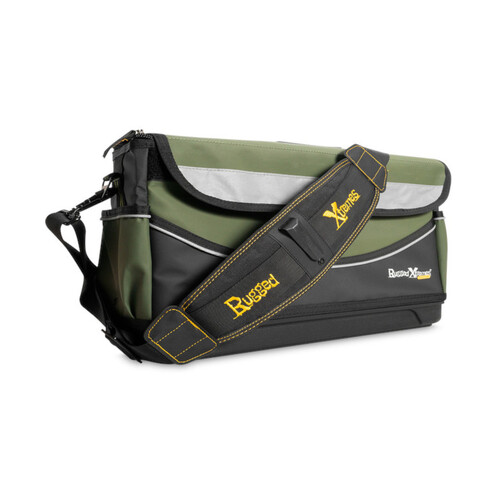 WORKWEAR, SAFETY & CORPORATE CLOTHING SPECIALISTS - DELUXE TOOL BAG ??PVC ??LGE ??600 x 160 x 300mm ??GRN/BLK ??PCC ??29L ??2.85kg