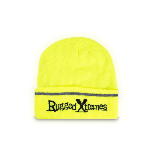 WORKWEAR, SAFETY & CORPORATE CLOTHING SPECIALISTS - RUGGED XTREMES HI VIZ YELLOW BEANIE