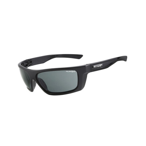 WORKWEAR, SAFETY & CORPORATE CLOTHING SPECIALISTS Flash Jet Black Gloss Frame Polarised Lens