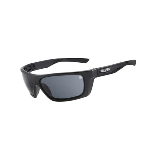 WORKWEAR, SAFETY & CORPORATE CLOTHING SPECIALISTS Flash Jet Black Gloss Frame AF/AS Smoke Lens