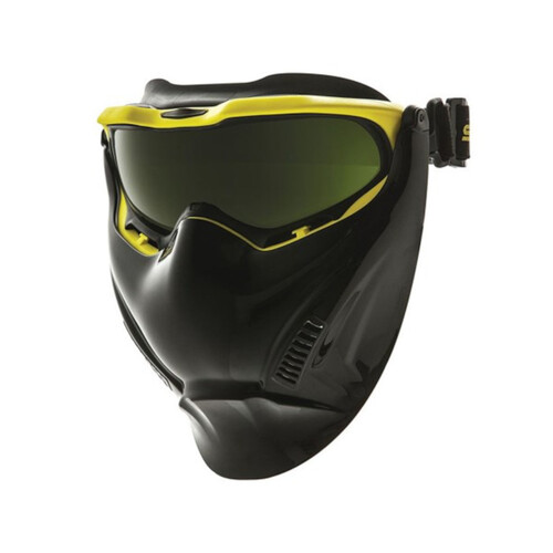 WORKWEAR, SAFETY & CORPORATE CLOTHING SPECIALISTS Spartan With Black Visor/Yellow Frame Titanium AF/AS Shade 5