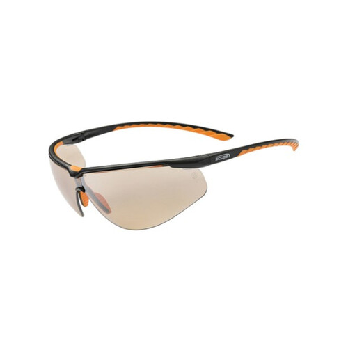 WORKWEAR, SAFETY & CORPORATE CLOTHING SPECIALISTS Air Flex Black/Orange Frame Light Brown Mirror AS Lens