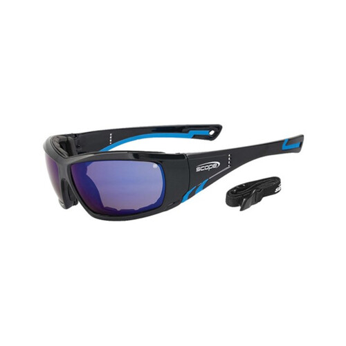 WORKWEAR, SAFETY & CORPORATE CLOTHING SPECIALISTS DISCONTINUED - Jet Stream Blue Mirror Lens Inc Gasket + Strap