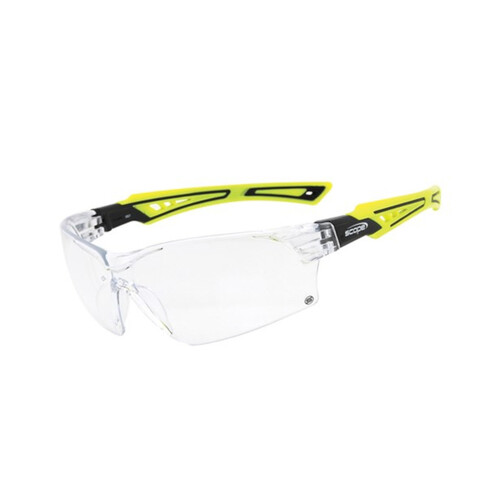 WORKWEAR, SAFETY & CORPORATE CLOTHING SPECIALISTS Bionix Hi Vis Green//Black Temple Titanium AF/AS Clear Lens
