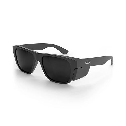 WORKWEAR, SAFETY & CORPORATE CLOTHING SPECIALISTS Fusions XL Matte Black Frame Polarised Lens