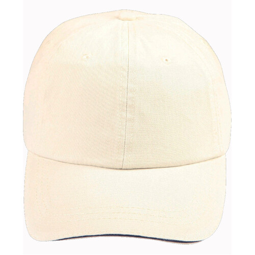 WORKWEAR, SAFETY & CORPORATE CLOTHING SPECIALISTS Washed polo cotton unstructured cap sandwich cap