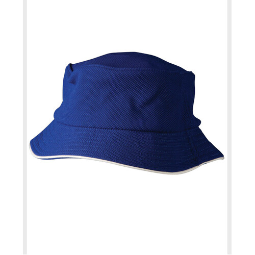 WORKWEAR, SAFETY & CORPORATE CLOTHING SPECIALISTS - Pique mesh with sandwich trim bucket hat