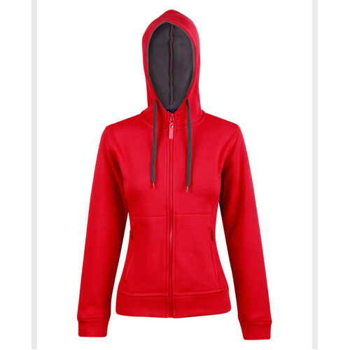 WORKWEAR, SAFETY & CORPORATE CLOTHING SPECIALISTS Ladies' Full Zip Contrast Fleece Hoodie