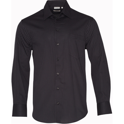 WORKWEAR, SAFETY & CORPORATE CLOTHING SPECIALISTS Men's Dobby Stripe Long Sleeve Shirt
